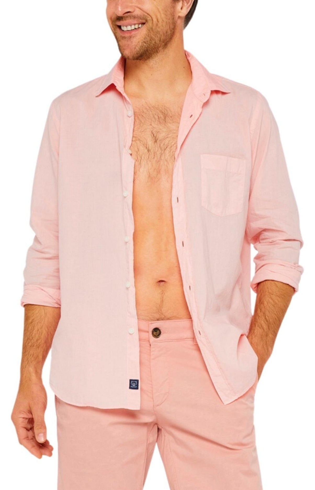 arthur-bob-chemise-voile-coton-rose-manches-longues image 2