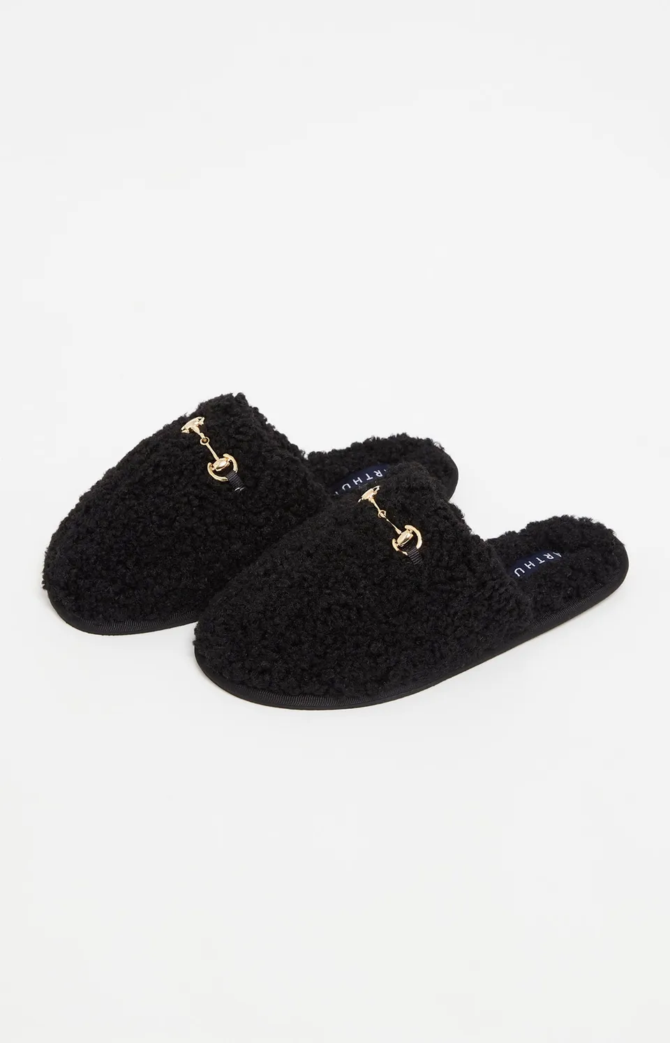 arthur-bob-polaire-noir-mules-chaussons-femme-noir-chaud image 1