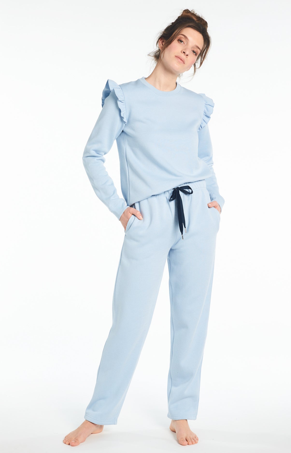 arthur-bob-ciel-sweat-shirt-femme-coton-bleu-ciel image 2