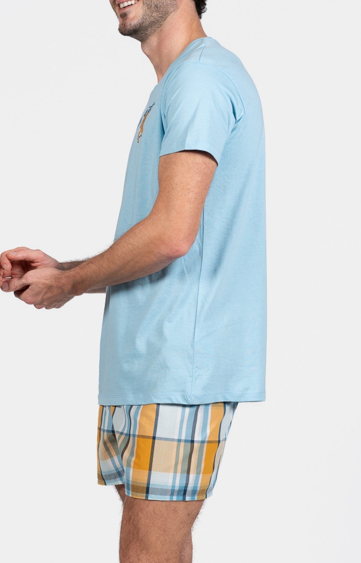 arthur-bob-lanae-pyjam-ricain-homme-lagon-coton image 5