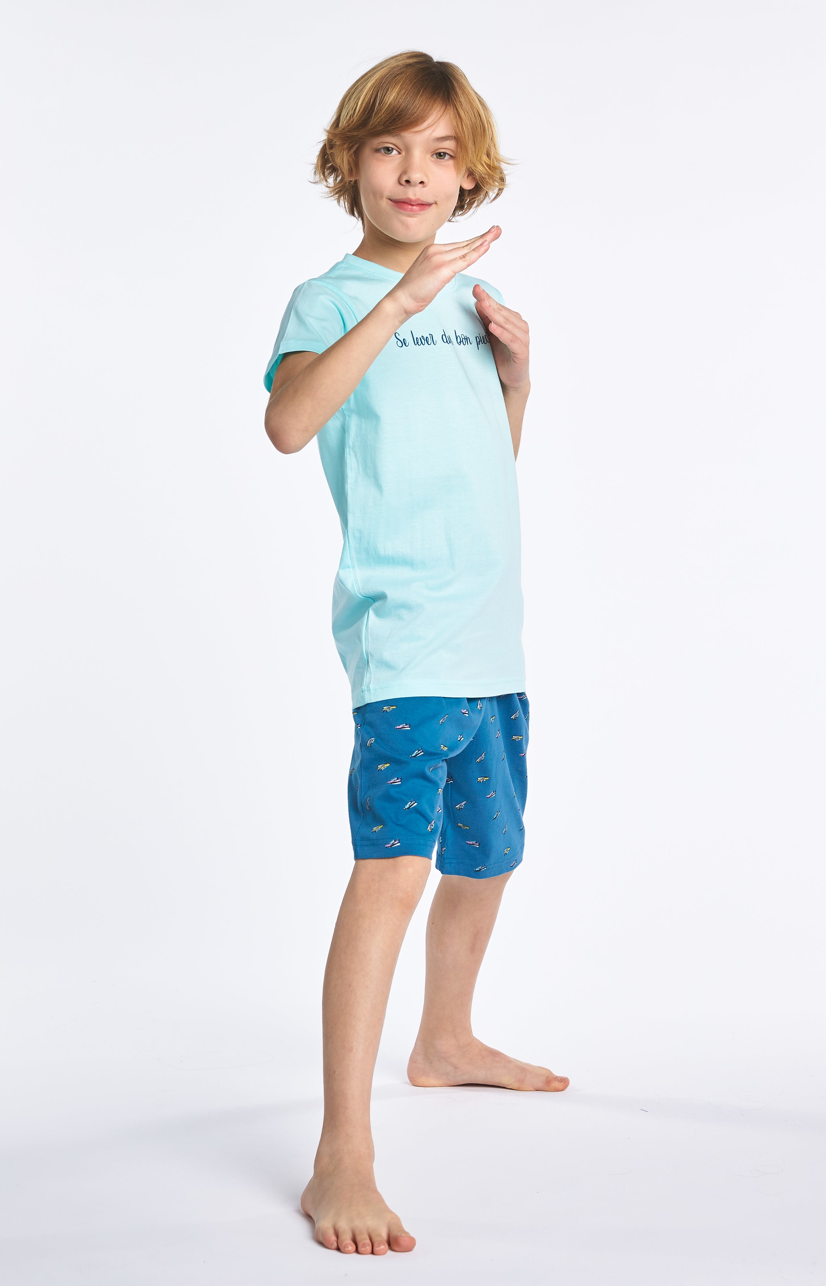 arthur-bob-sneakers-duck-pyjashort-enfant-bleu-8a image 2