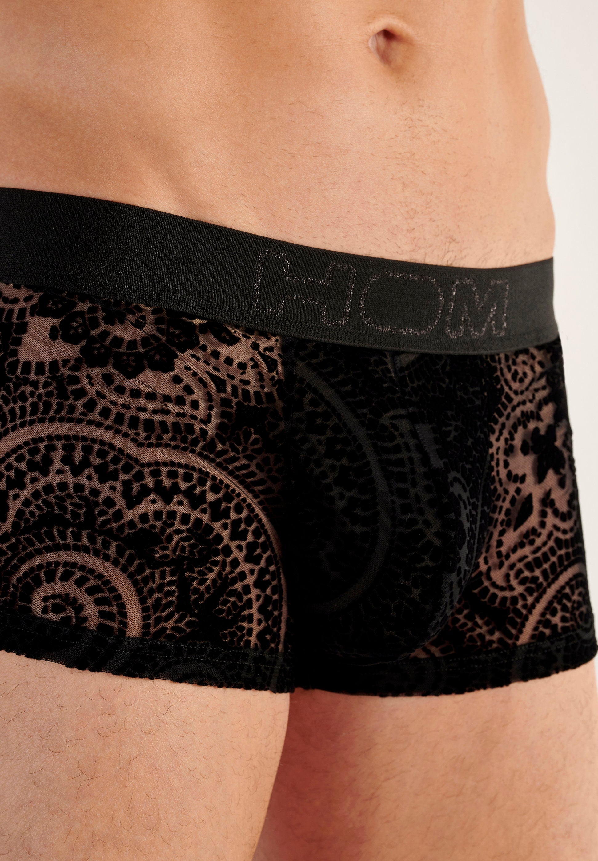 hom-rhapsody-trunk-homme-noir-velours-tulle-stretch image 5