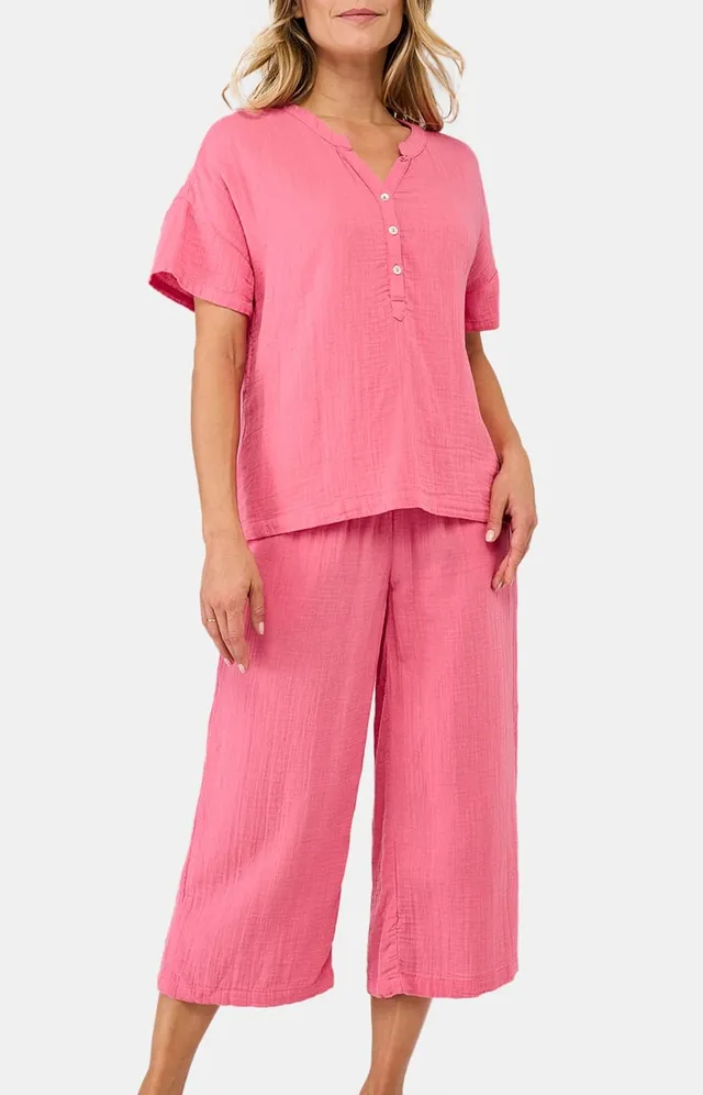 arthur-bob-pyjacorsaire-femme-gaze-coton-corail image 1