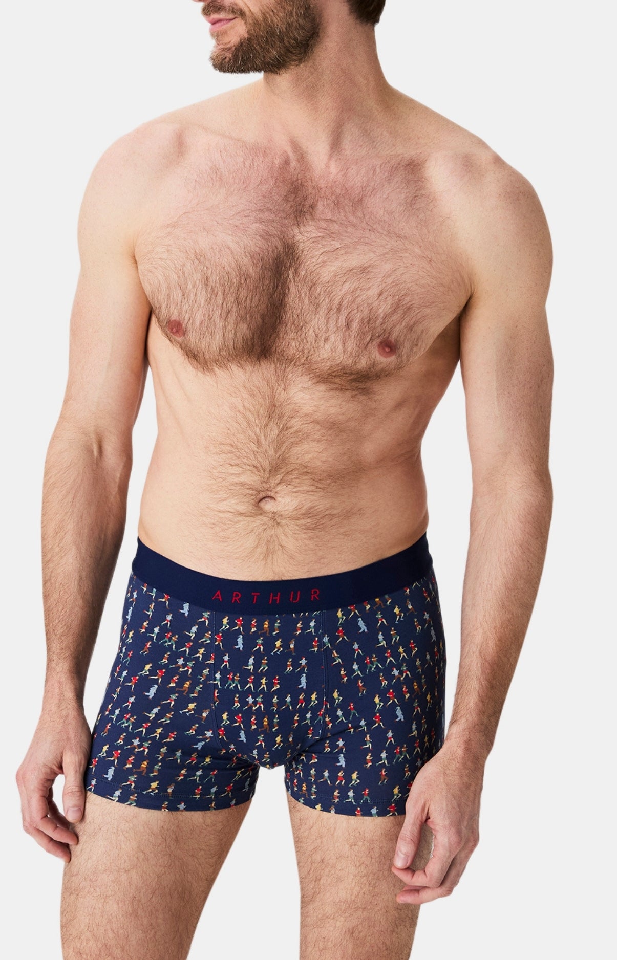 arthur-bob-marathon-boxer-homme-marine-coton-bio image 4