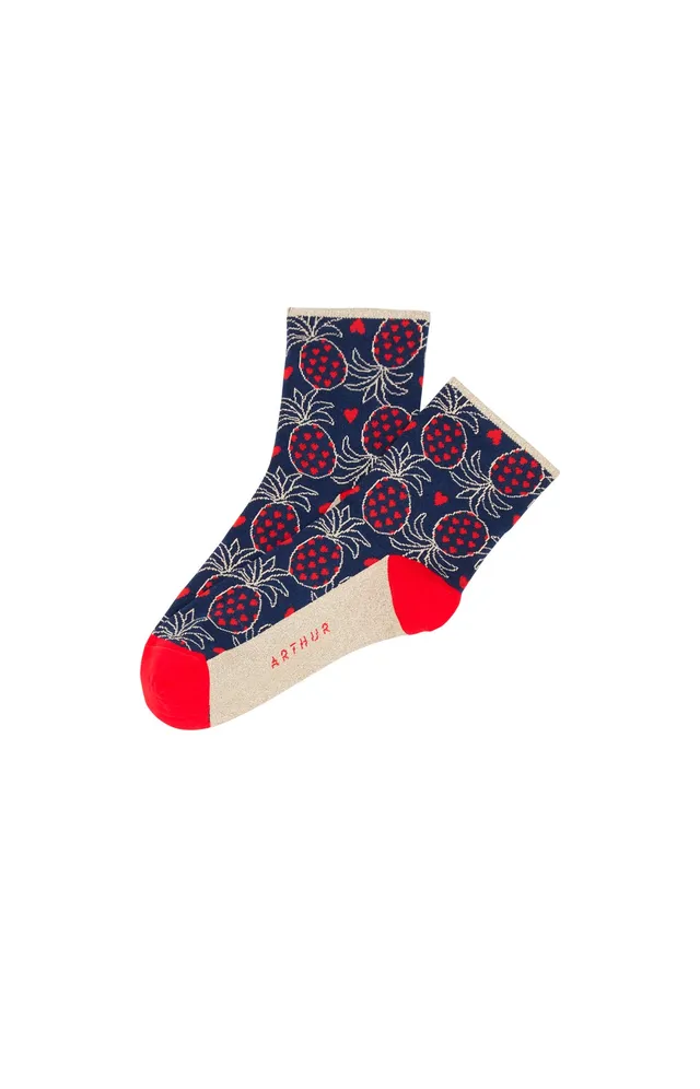 arthur-bob-fruit-d-fendu-chaussettes-femme-marine-36-40 image 1