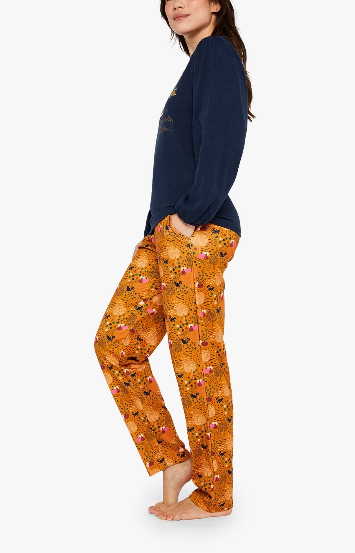 arthur-bob-pumpkin-pyjama-cognac-m-coton-bio image 4