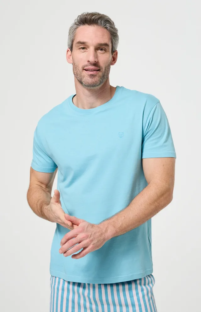 arthur-bob-pacifique-tee-shirt-homme-bio-bleu-pacific image 1