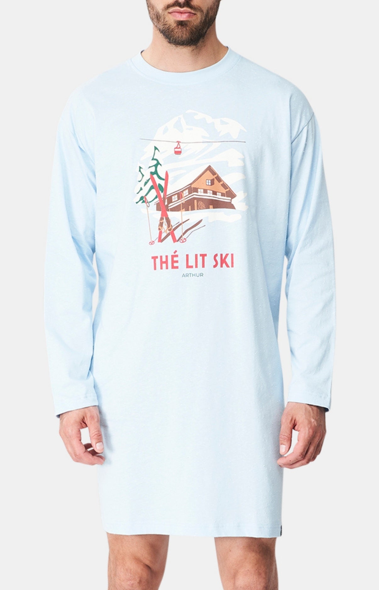 arthur-bob-maxi-tee-shirt-coton-bio-ciel-th-lit-ski-tu image 1