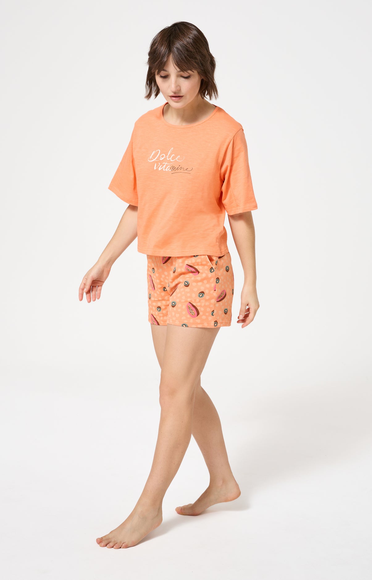 arthur-bob-dolce-vitamines-pyjashort-coton-orange-m-humoristique image 5