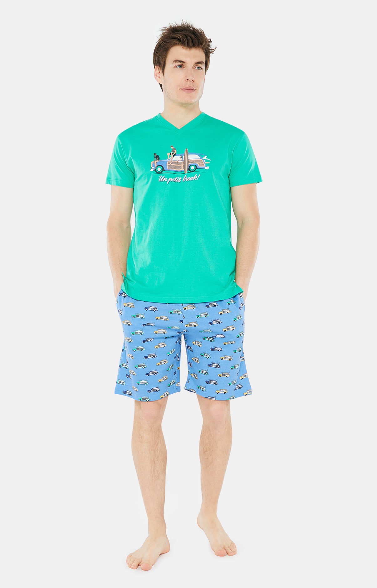arthur-bob-pyjashort-un-petit-break-azur-coton image 1