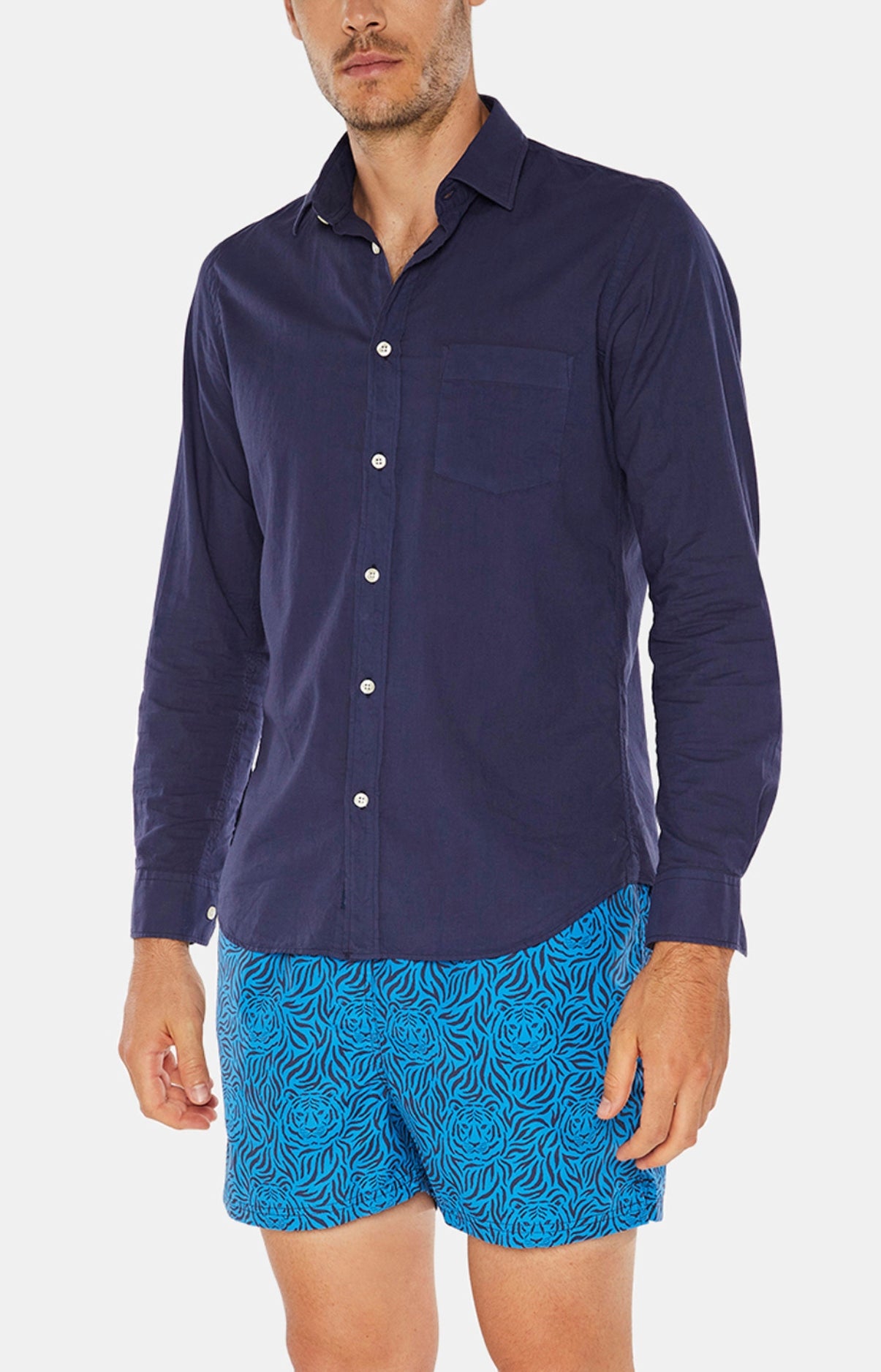 arthur-bob-chemise-voile-de-coton-marine-chemise-homme-s-xxl image 2