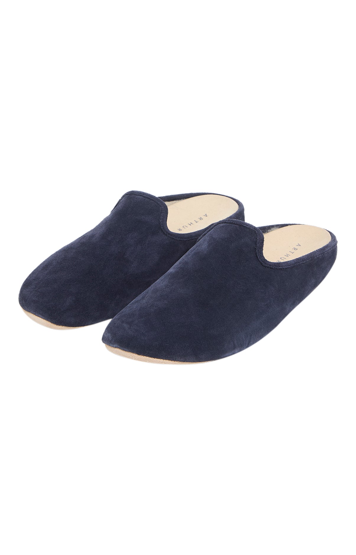 arthur-bob-nuit-polaire-mules-homme-marine-cuir-laine image 2