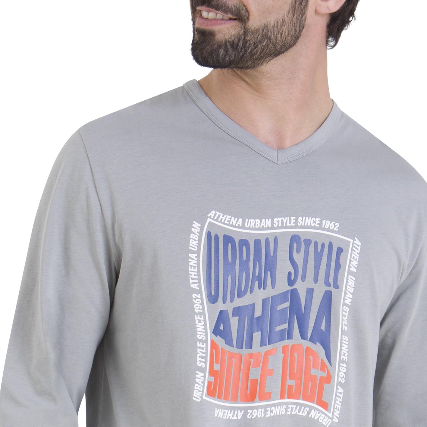 athena-graphic-pyjama-long-homme-coton-marine-noir-l image 5