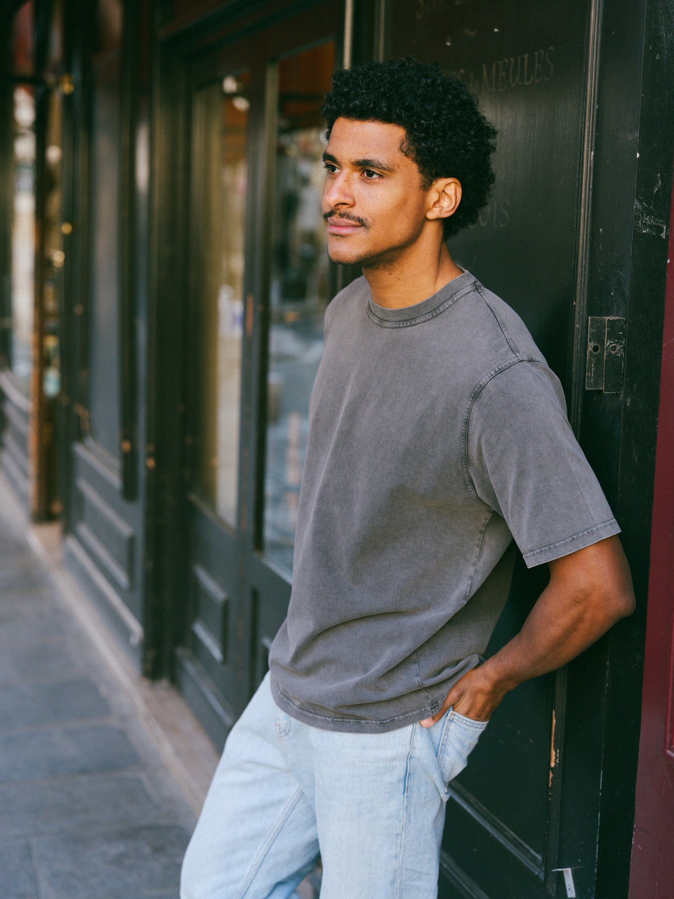 p-trone-t-shirt-pigment-dye-manches-courtes-bleu-d-lav image 5