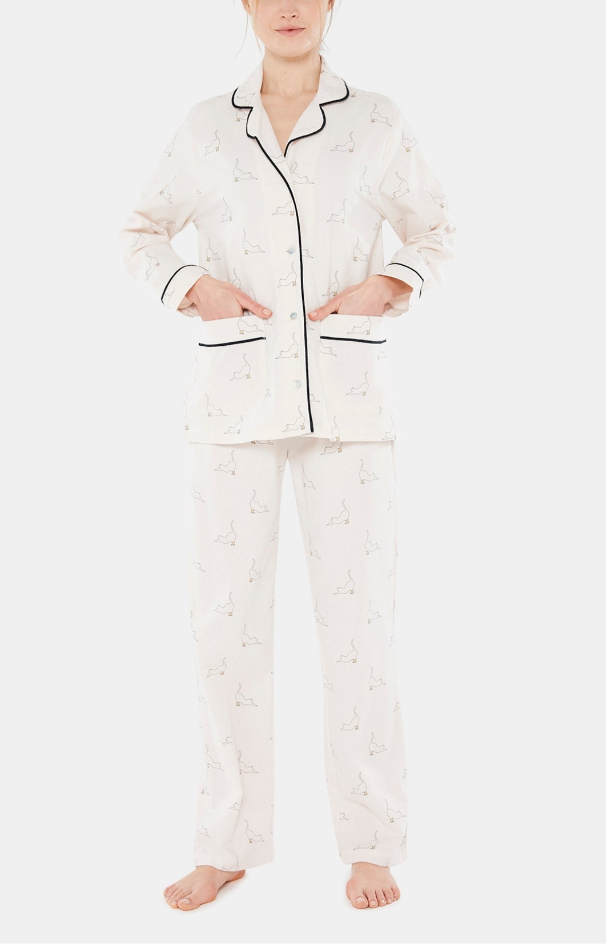 arthur-bob-pyjama-boutonn-chat-beaut-poudre-taille-m image 1