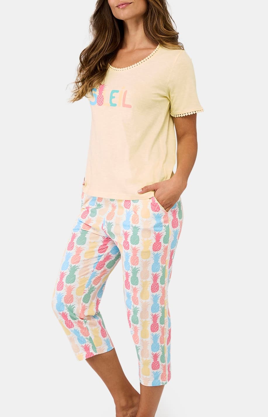 arthur-bob-ananas-pyjacorsaire-femme-vanille-coton-bio image 1