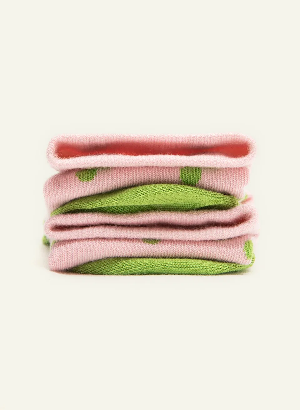 archiduchesse-fantaisie-rose-pistache-chaussettes-36-41-pois image 1