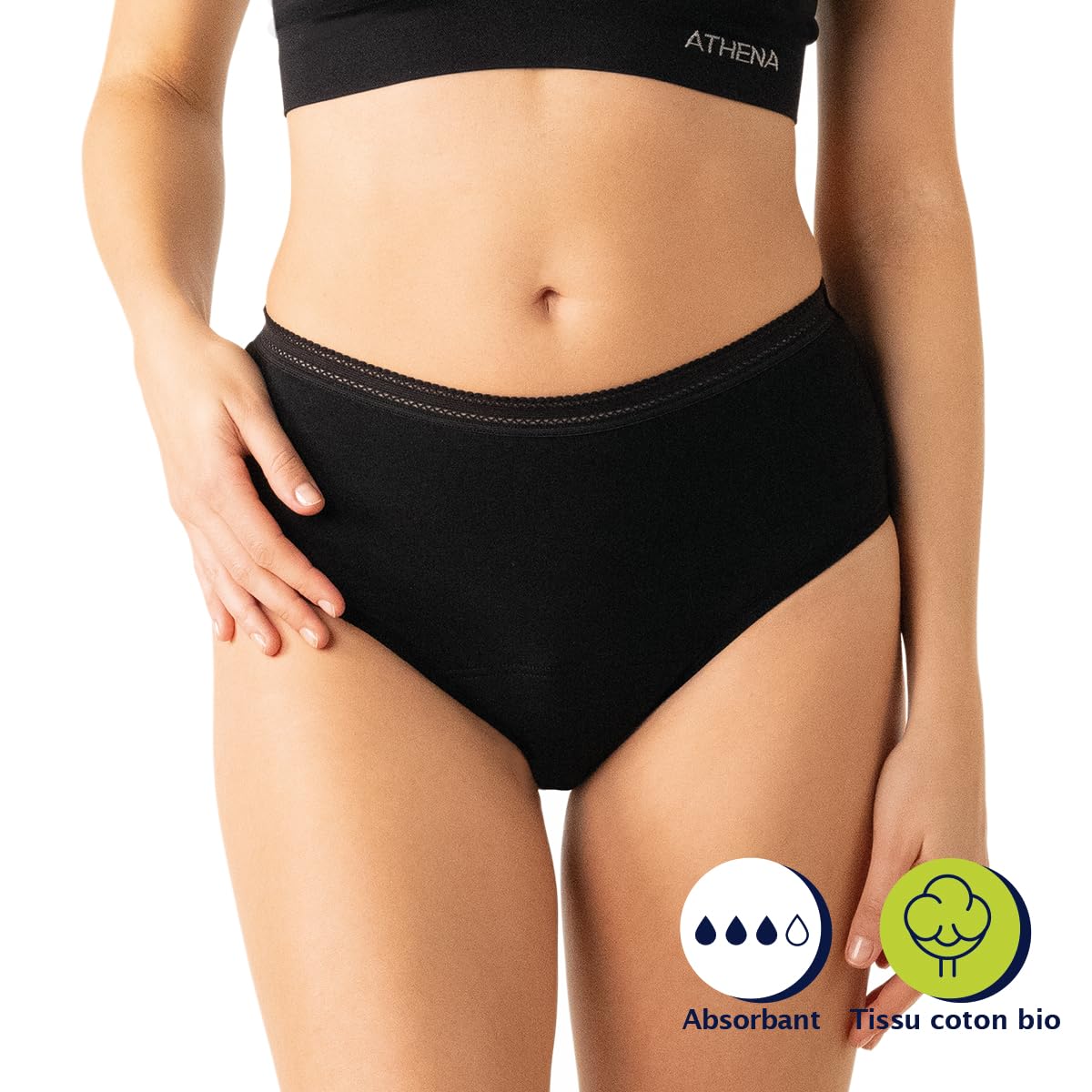 athena-dailyz-culotte-menstruelle-taille-haute-s-noir image 2