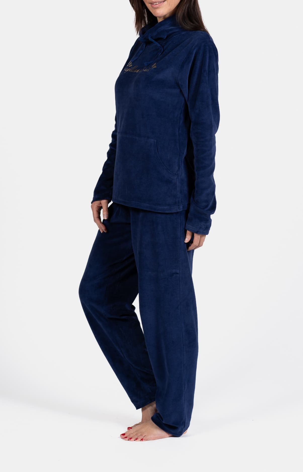 arthur-bob-papillon-de-nuit-pyjama-femme-marine-velours image 5