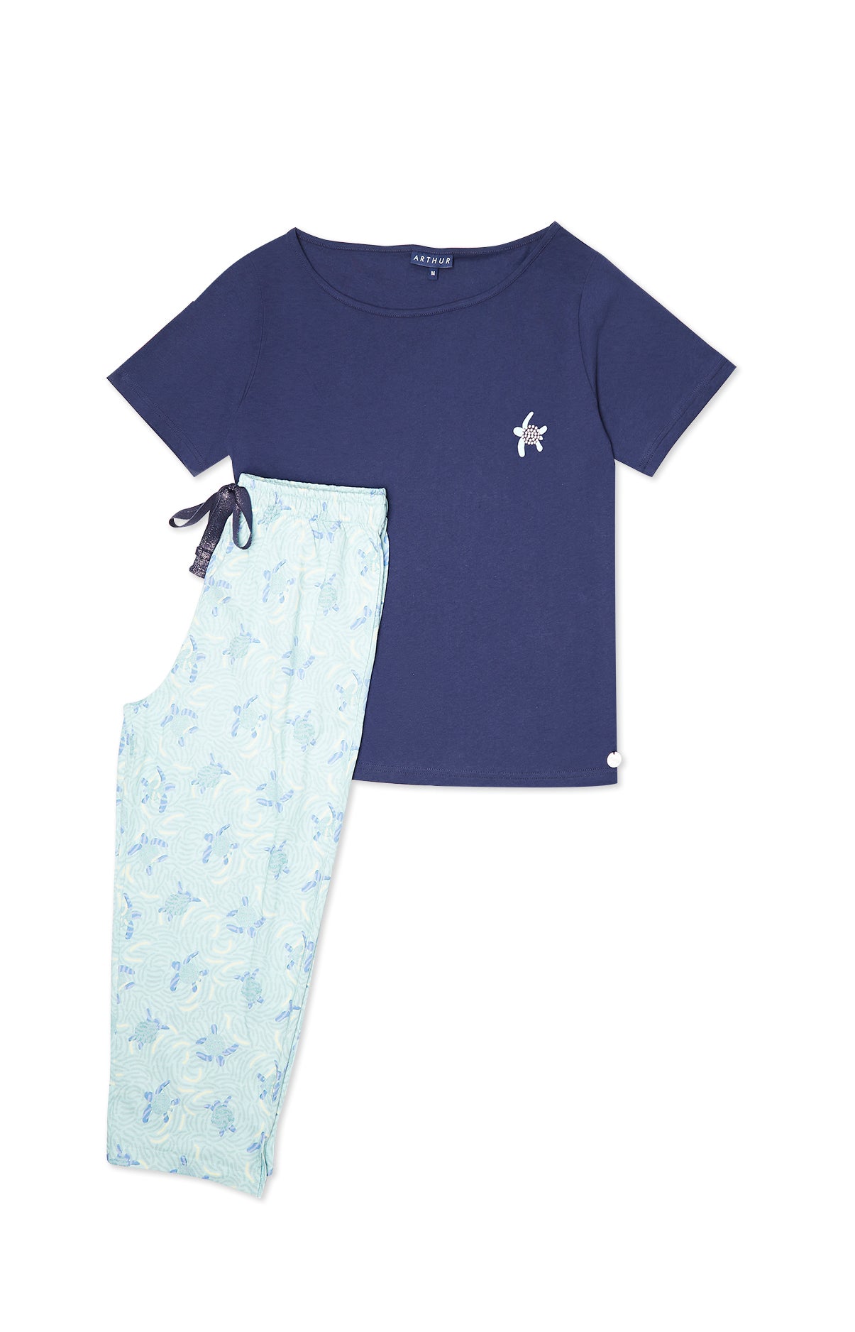 arthur-bob-pyjama-long-tortue-pyjama-femme-lagon-l-coton-bio image 3