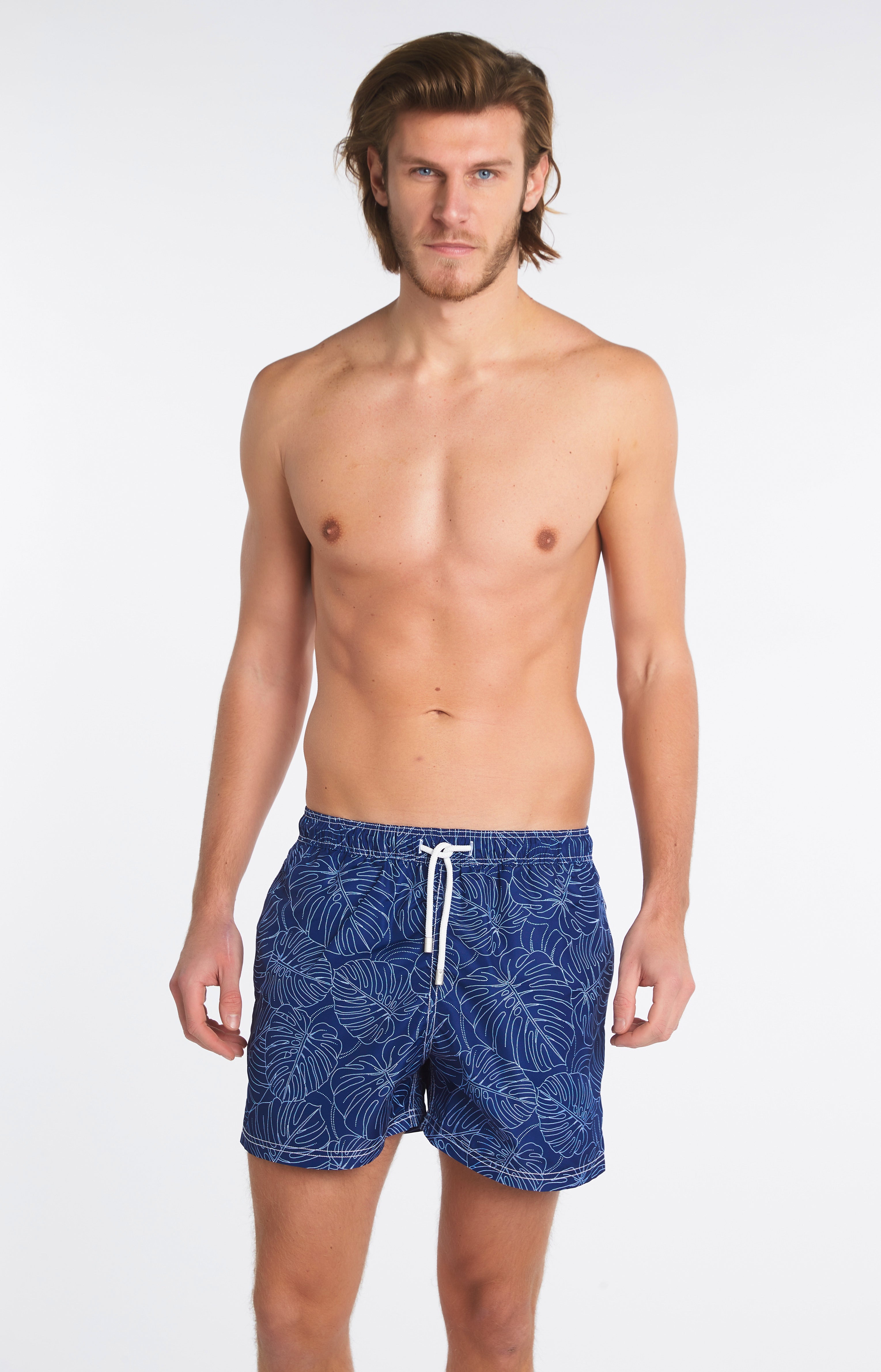 arthur-bob-short-de-bain-feuille-marine-recycl image 7