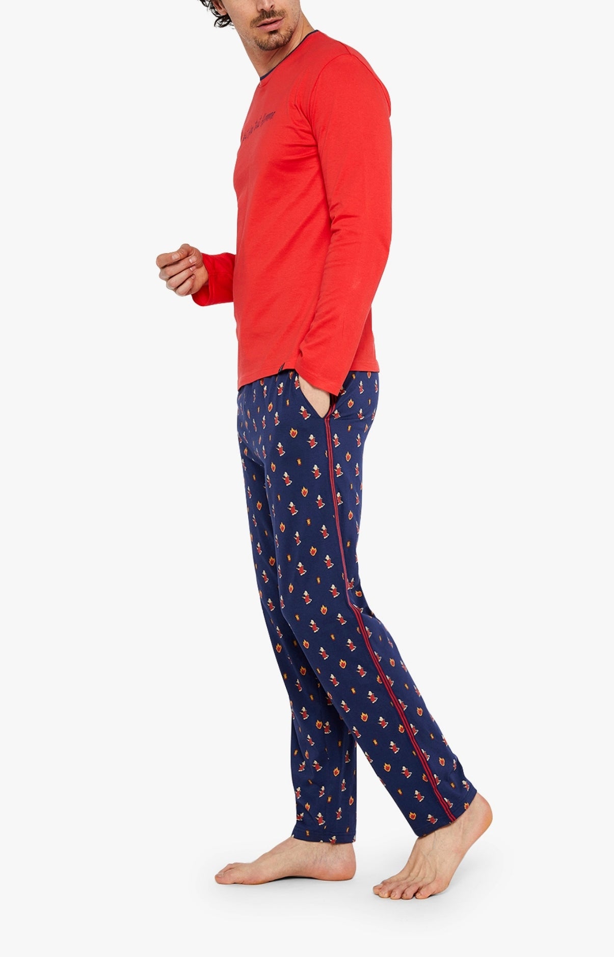arthur-bob-on-fire-pyjama-homme-marine-taille-l image 4