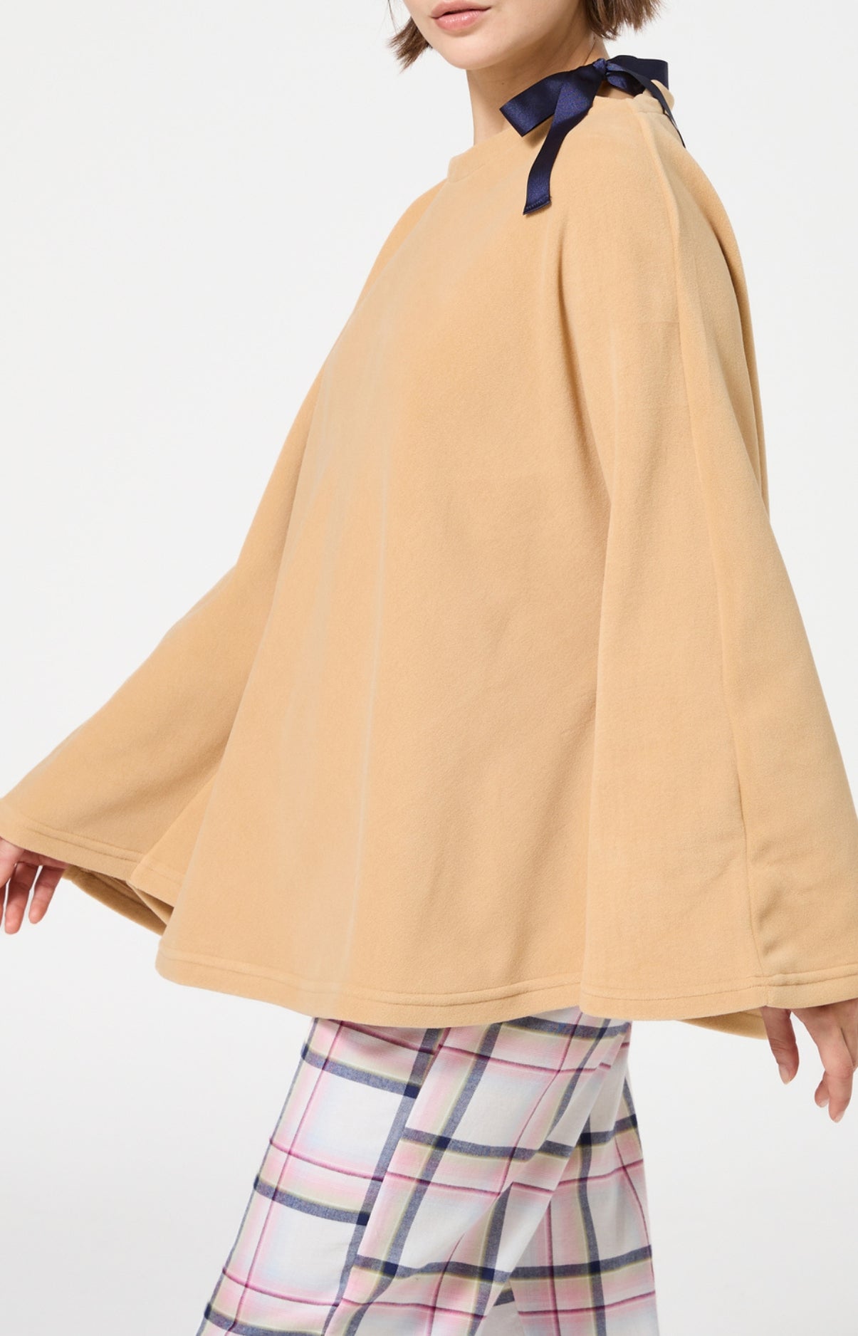 arthur-bob-camille-poncho-camel-polaire-taille-unique image 4