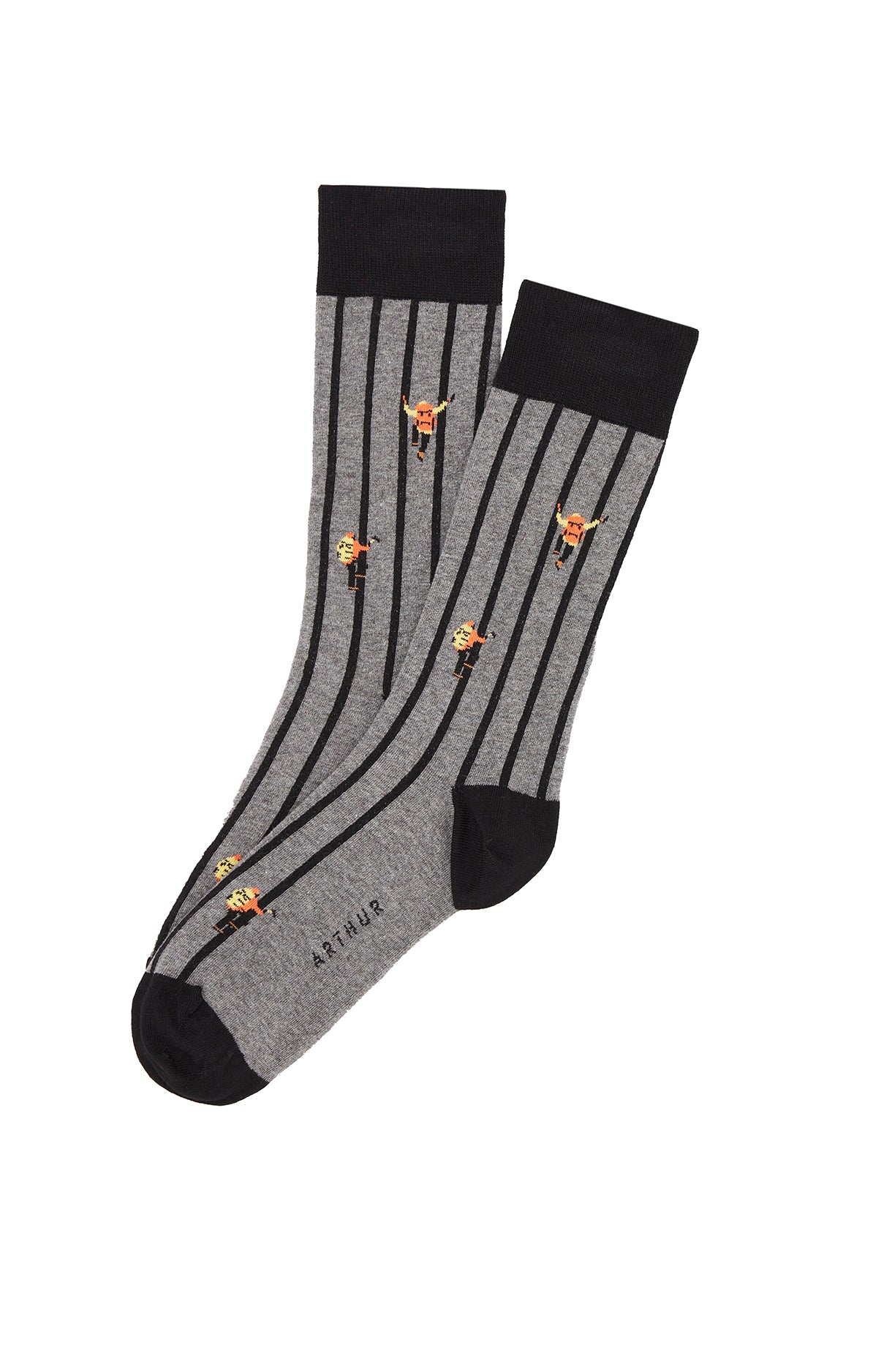 arthur-everest-chaussettes-homme-gris-40-46-coton-bio image 1