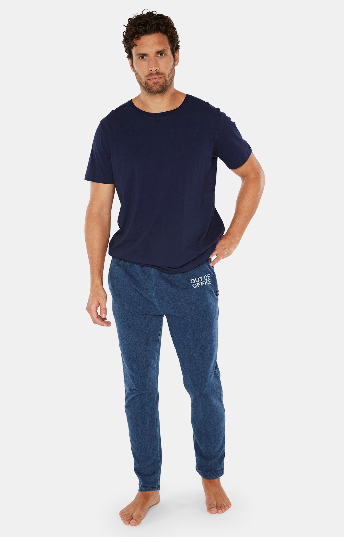 arthur-bob-tee-shirt-coton-pima-bleu-marine-homme image 2