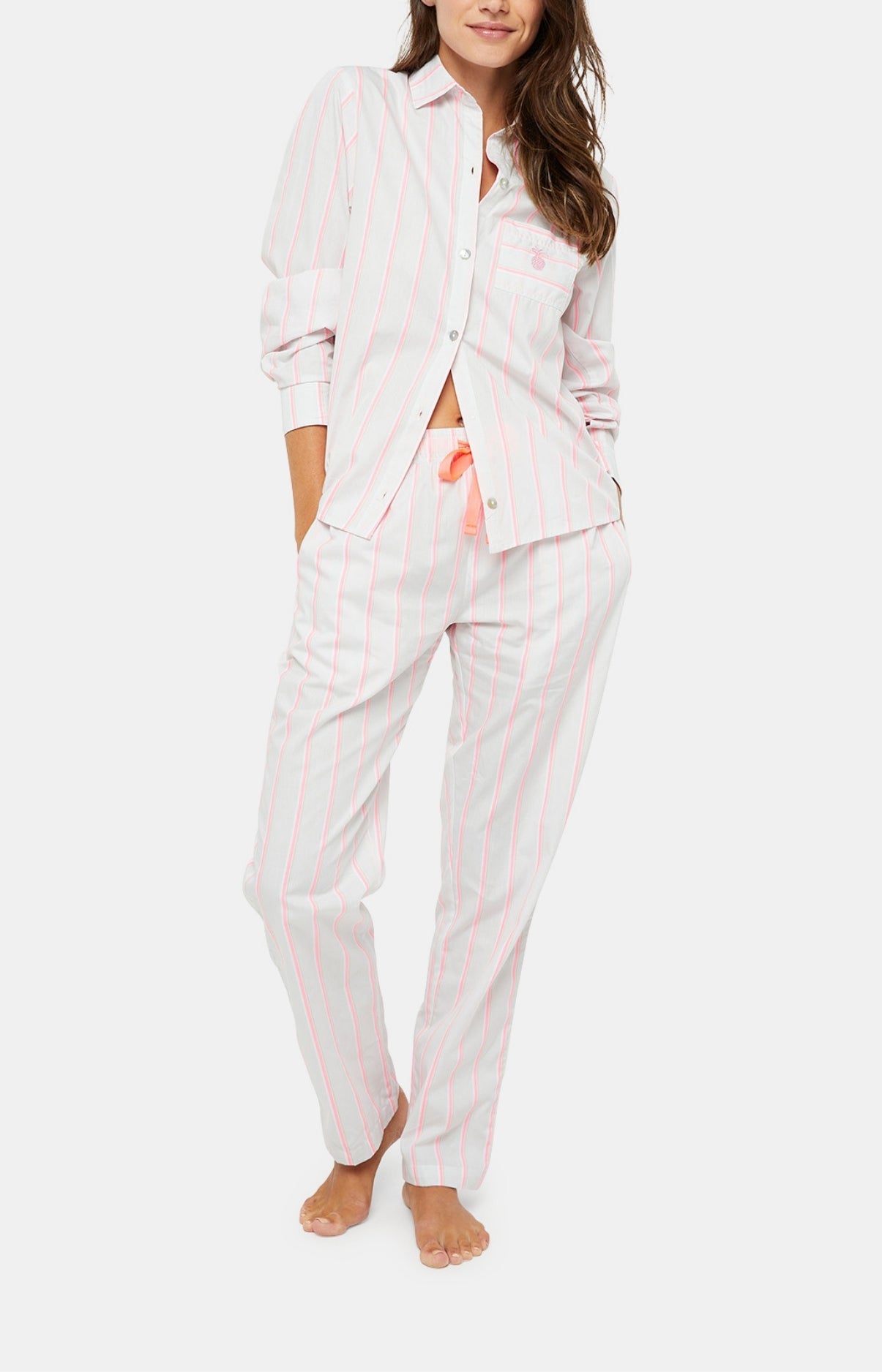 arthur-bob-camille-pantalon-sable-rayures-coton-bio image 1