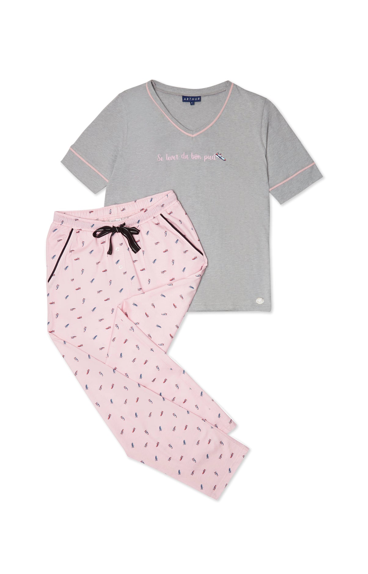 arthur-bob-pyjama-sneakers-rose-coton-bio image 3