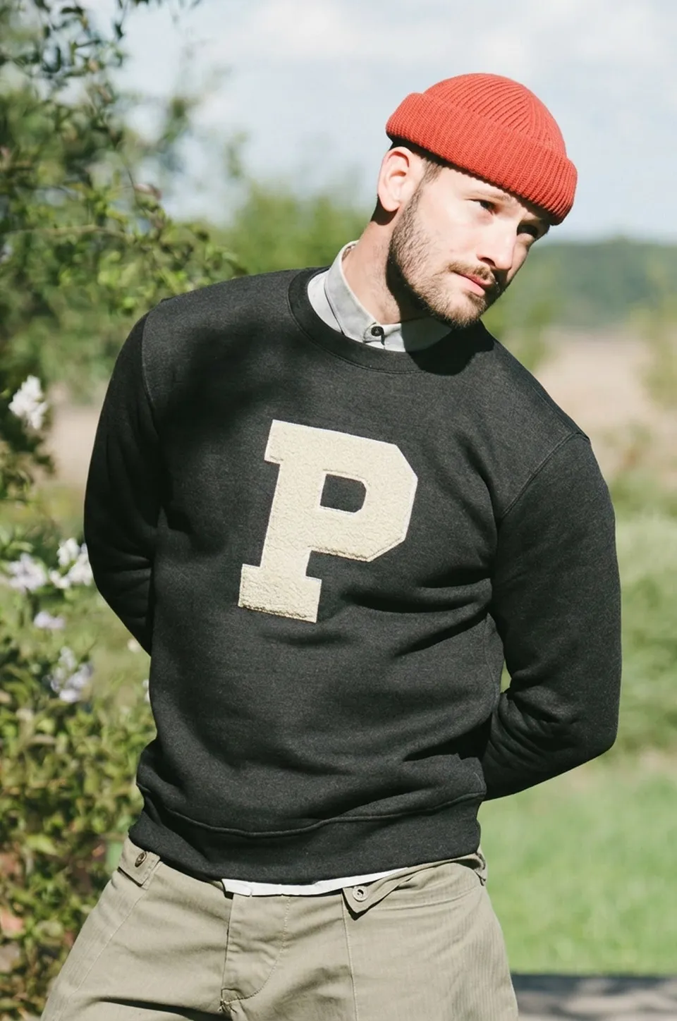 p-trone-sweat-college-pull-r-confortant-bleu-marine-m image 1
