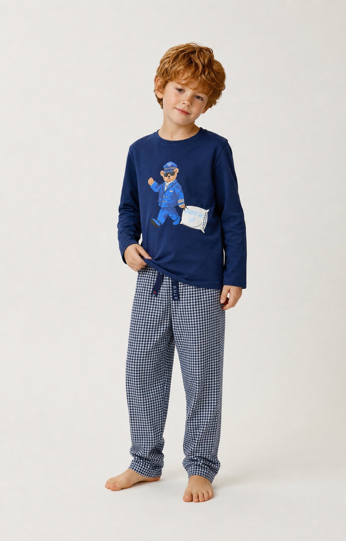 arthur-bob-pyjama-pilote-de-lit-marine-coton-bio image 1