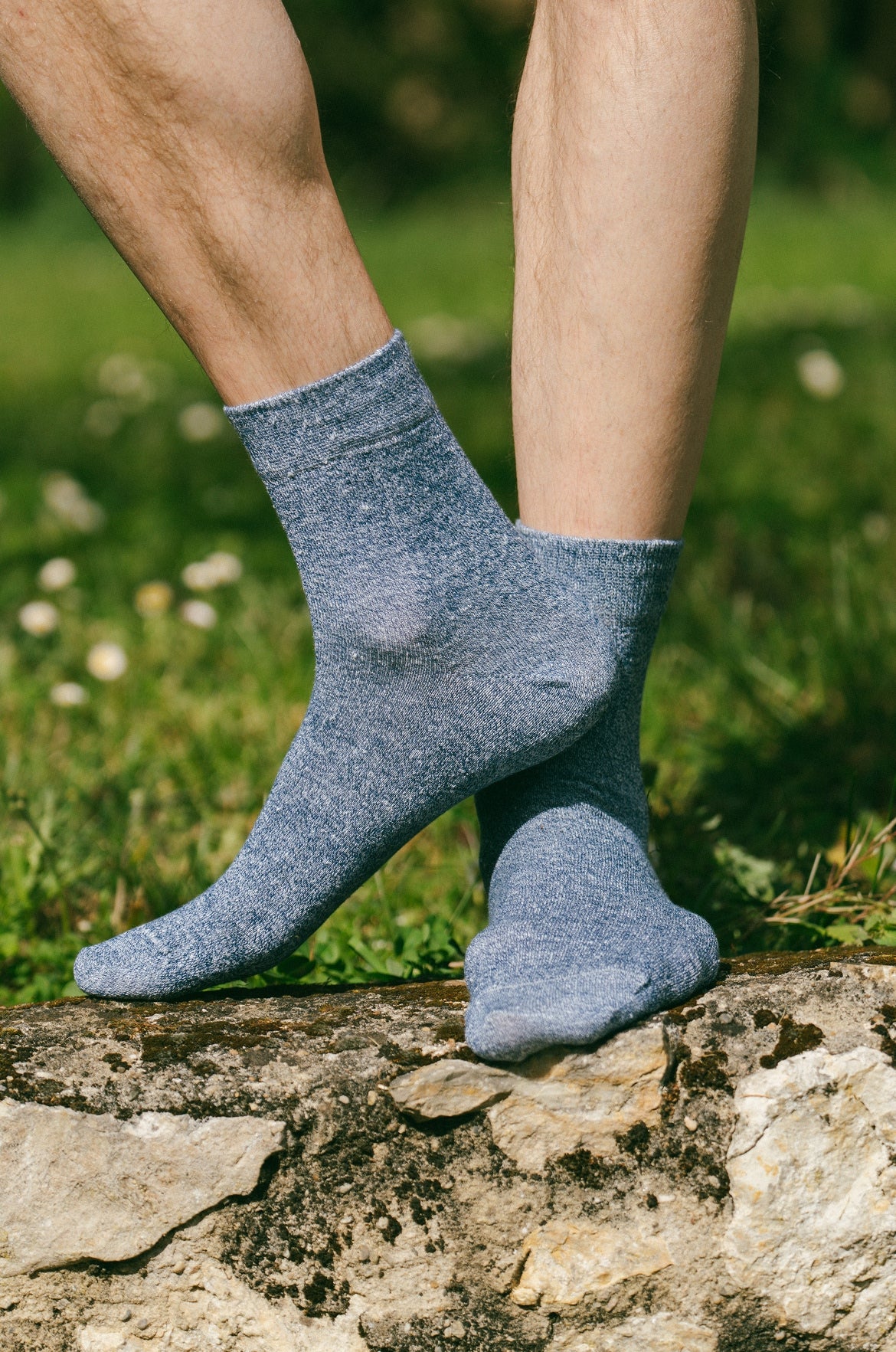 p-trone-lin-coton-chaussettes-lisses-beige-chin image 7