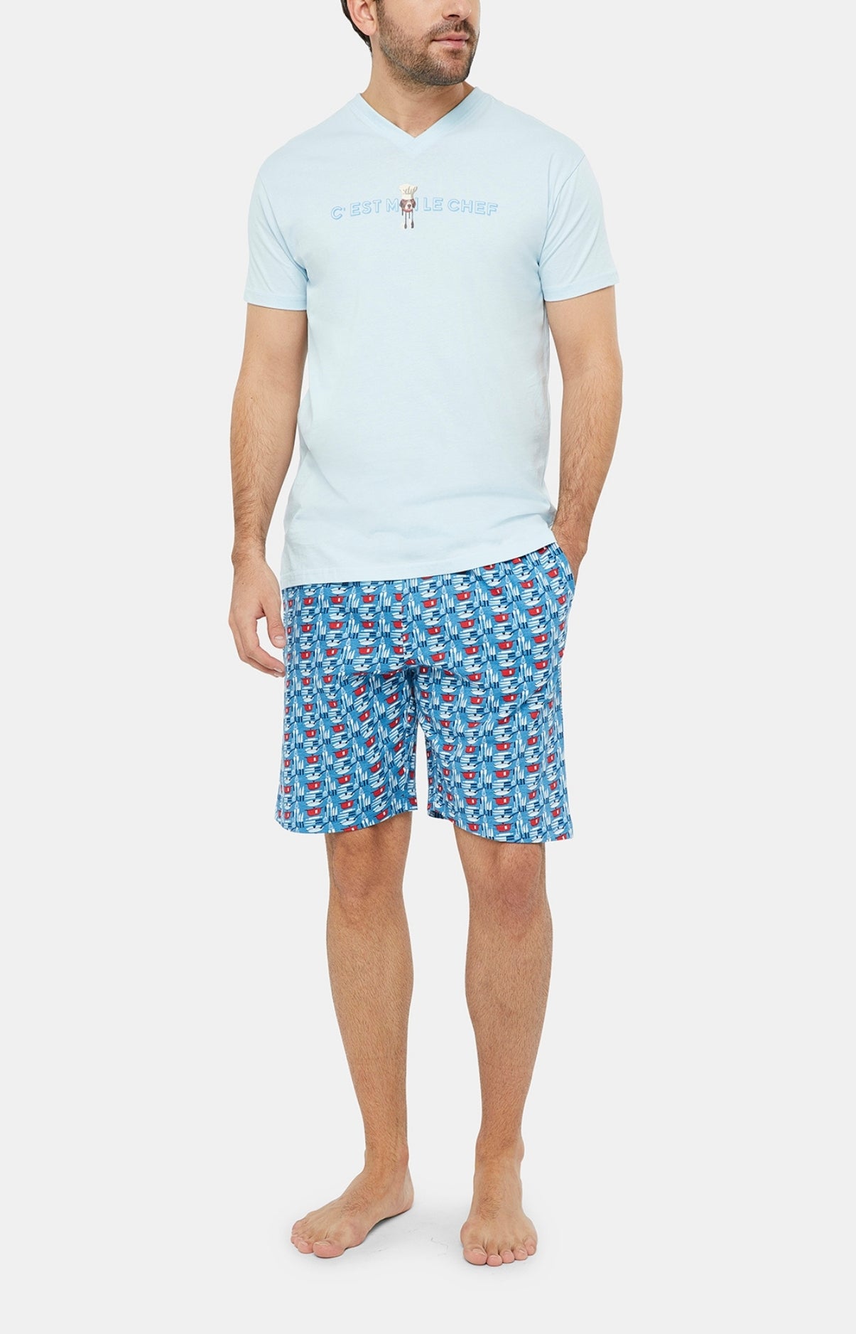 arthur-bob-ustensibles-pyjashort-homme-jean-coton image 1