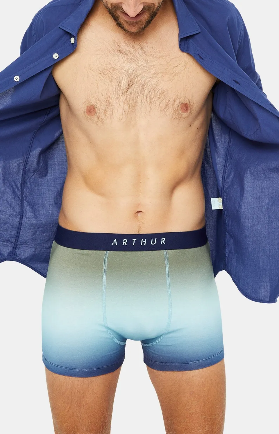 arthur-tie-dye-boxer-coton-bio-homme-marine image 1