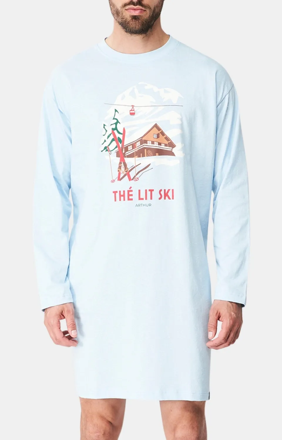 arthur-bob-maxi-tee-shirt-coton-bio-ciel-th-lit-ski-tu image 1