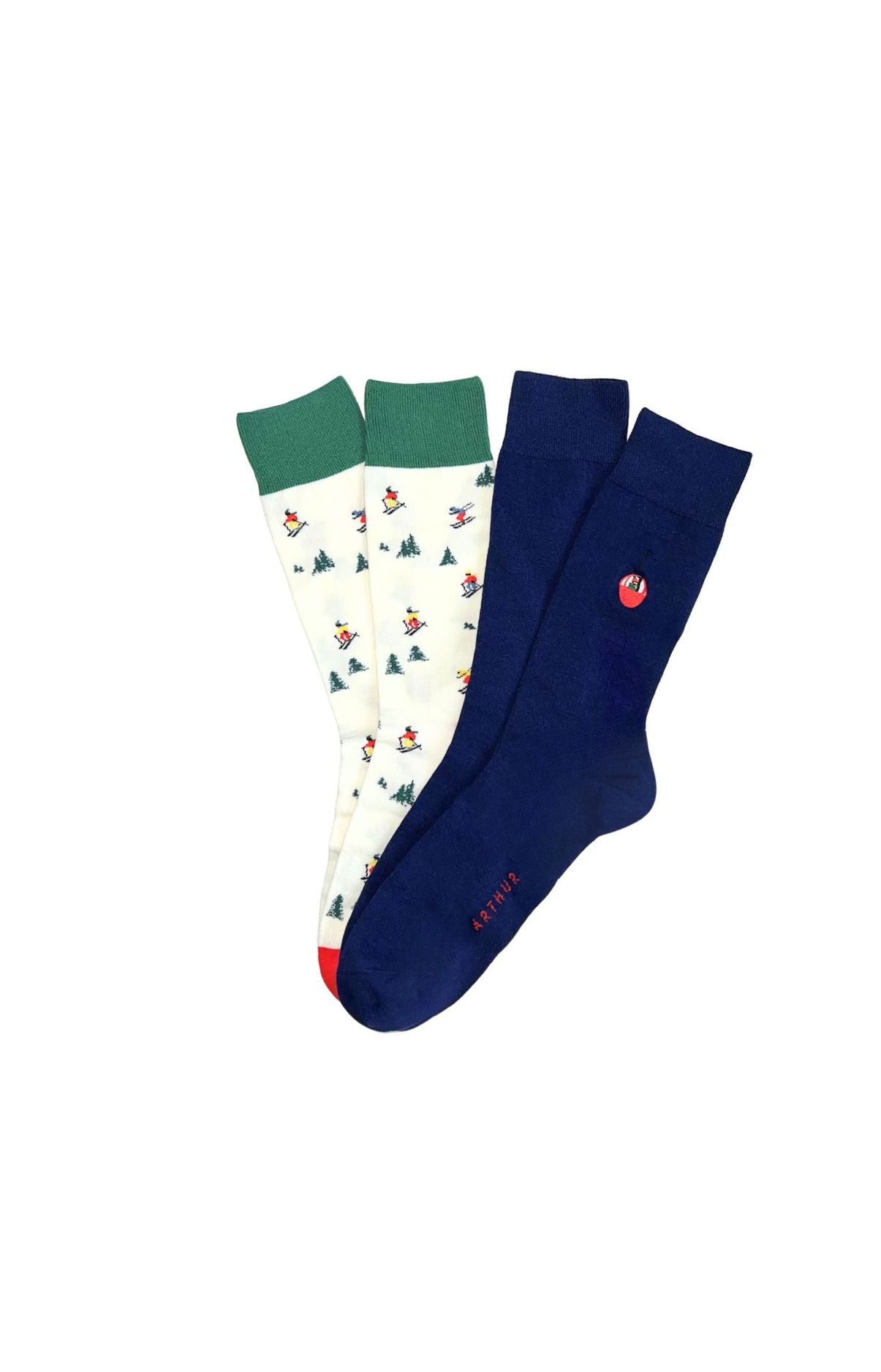 arthur-bob-th-lit-ski-chaussettes-coton-marine-40-46-lot-2 image 2