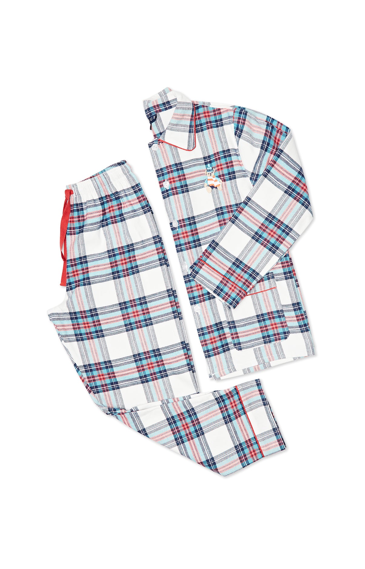 arthur-bob-pyjama-femme-logan-bleu-neige-flanelle image 3