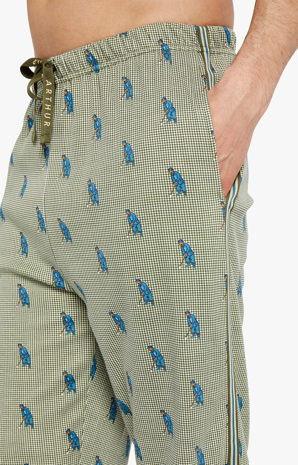 arthur-bob-pyjama-night-clubber-kaki-coton-bio-homme image 6