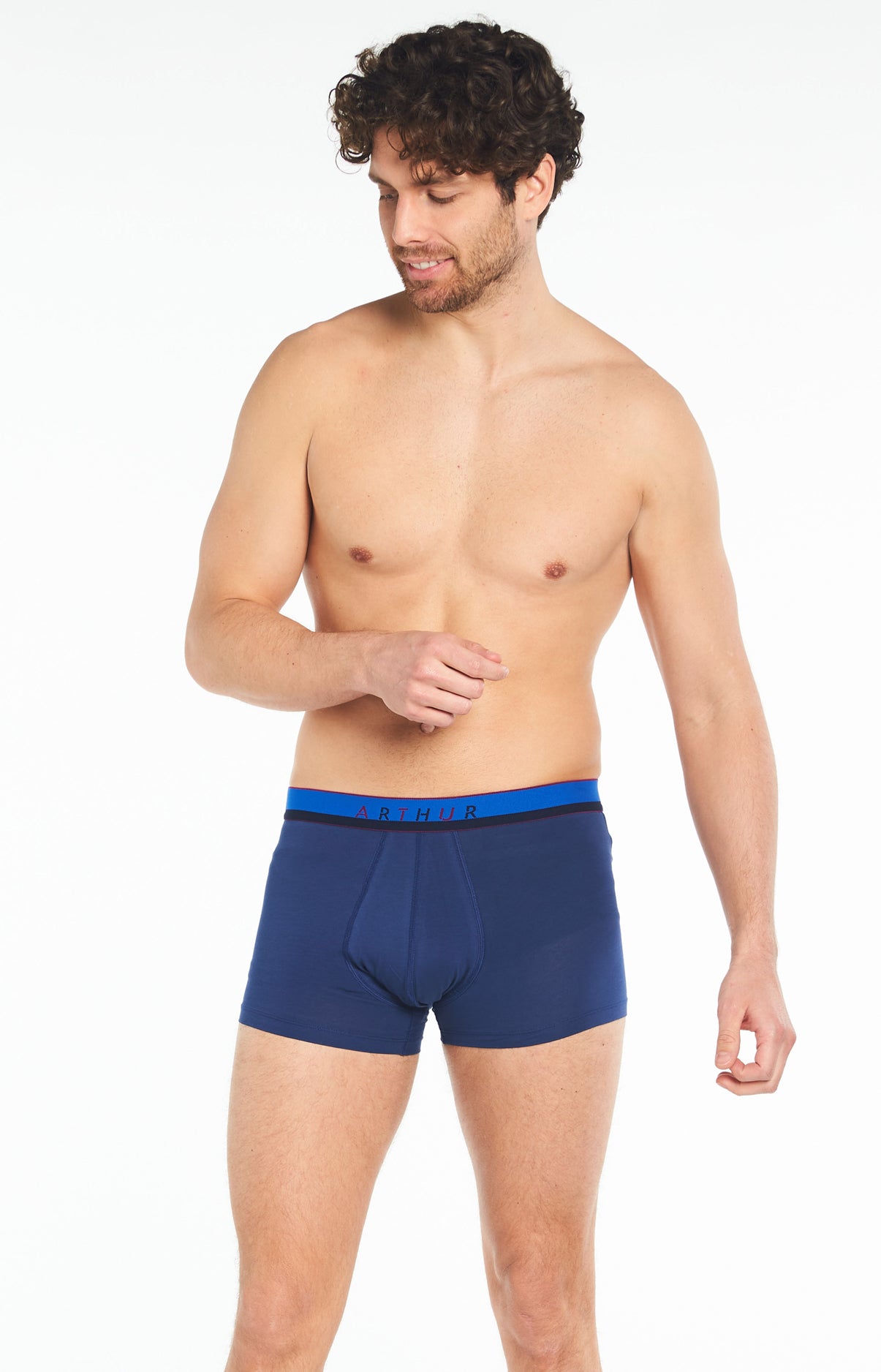 arthur-bob-boxer-slipp-homme-marine-coton-bio image 1