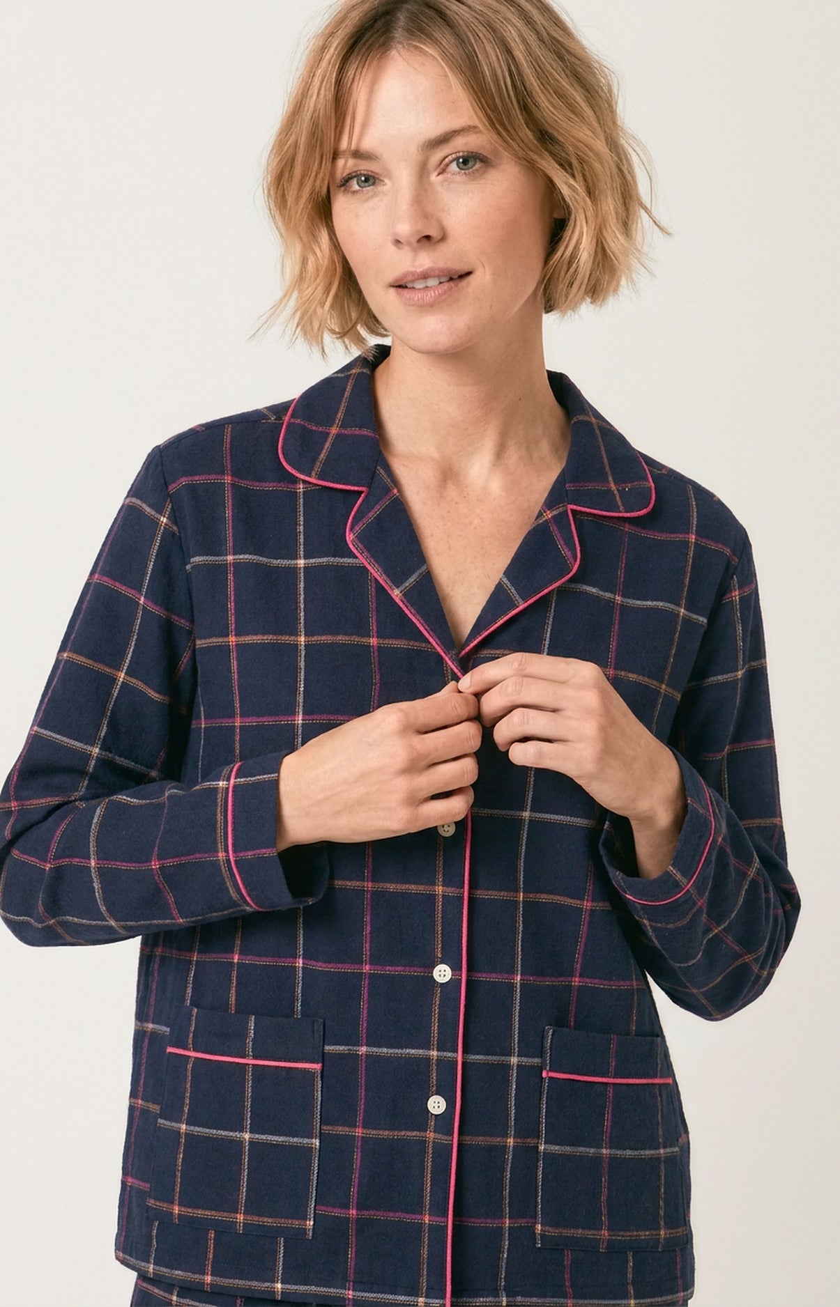 arthur-bob-windy-pyjama-flanelle-femme-marine image 2