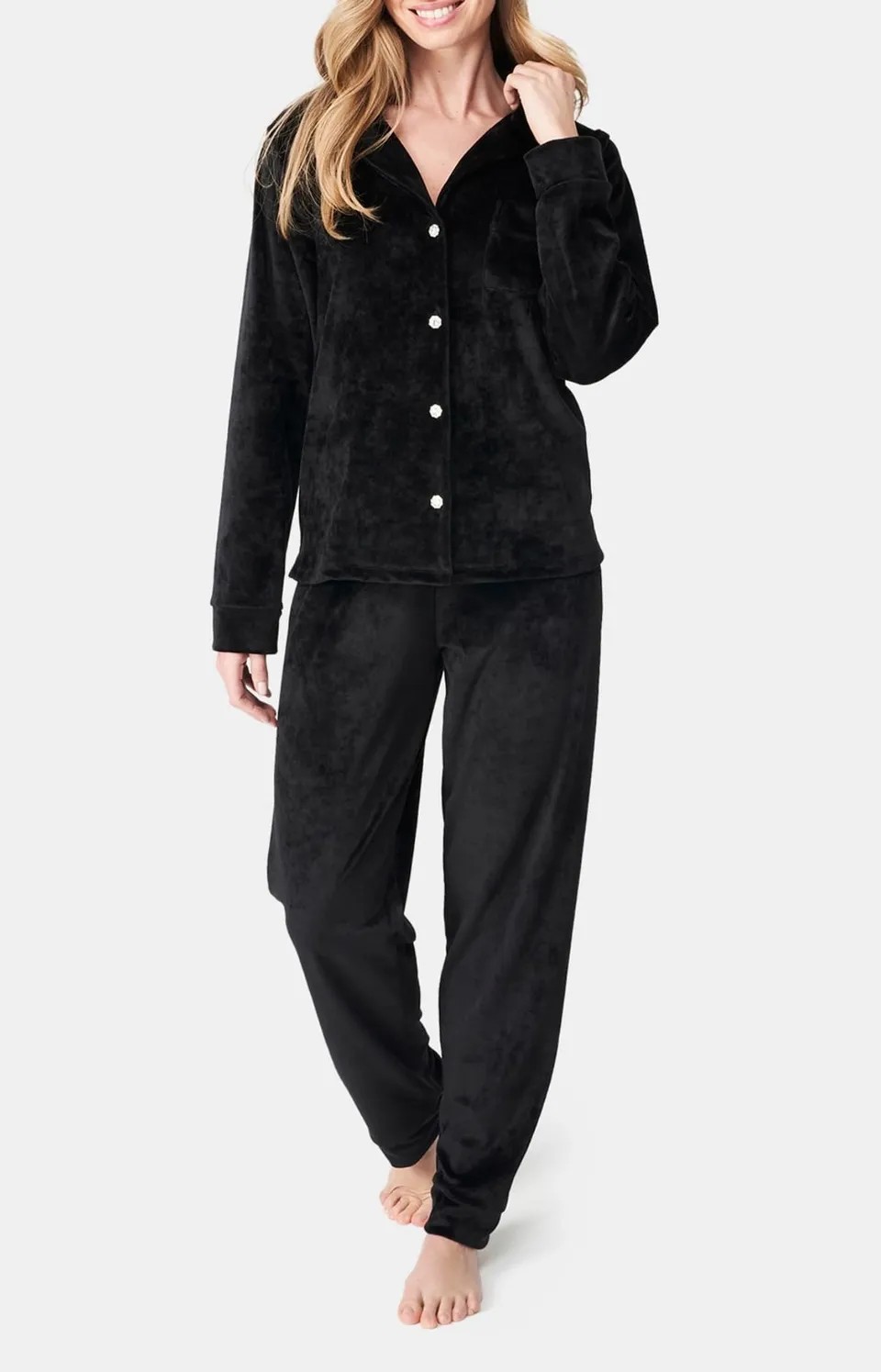 arthur-velvet-chic-pyjama-femme-velours-noir image 1
