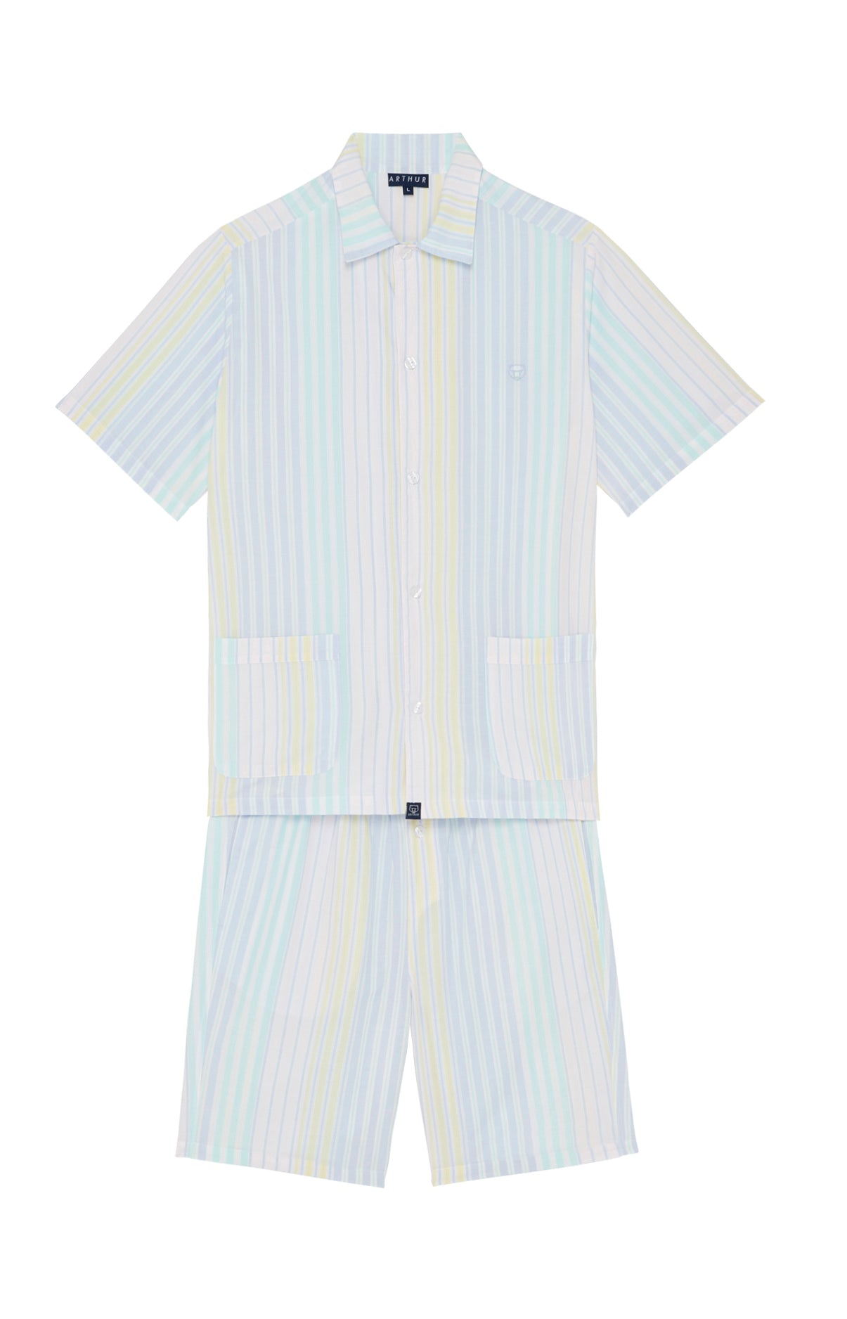 arthur-bob-dolce-vita-pyjama-court-homme-boutonn-multicolore image 3