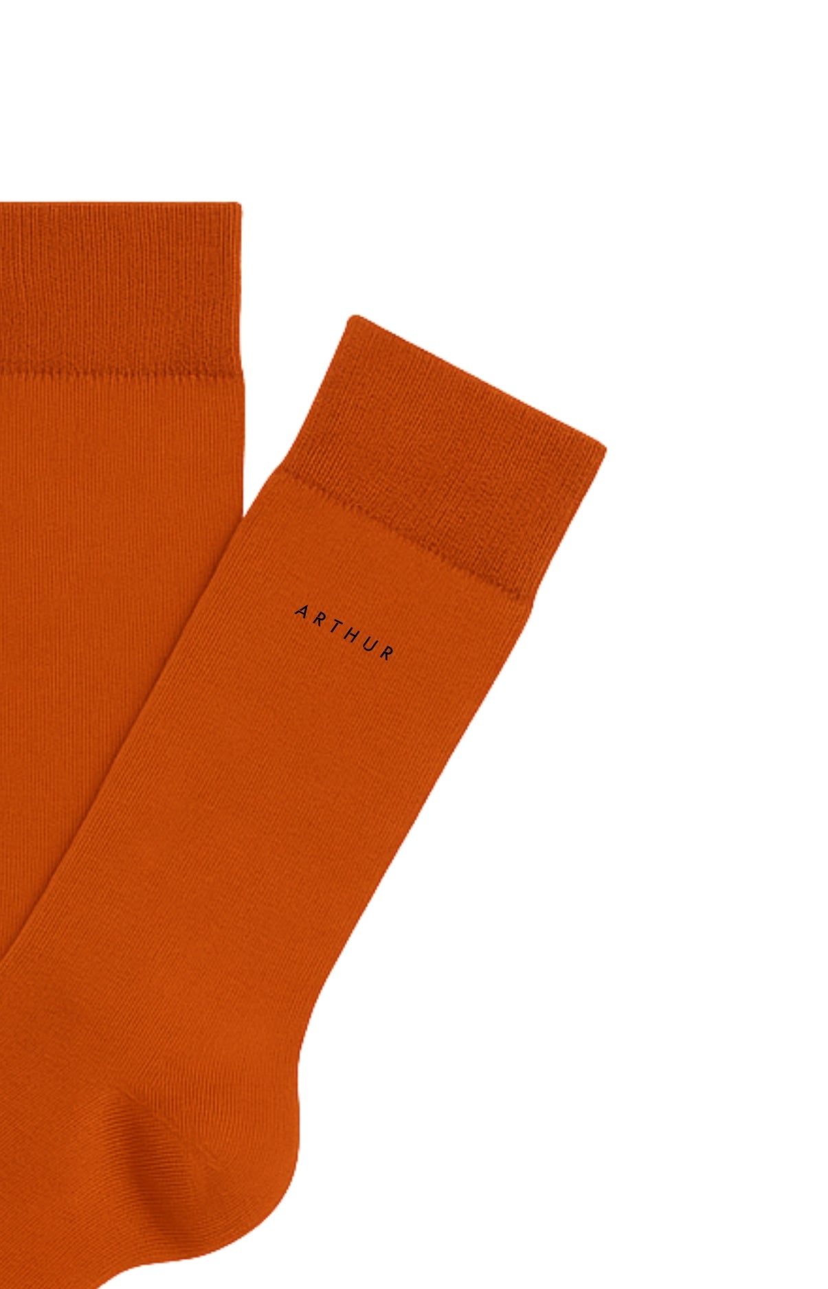 arthur-bob-chaussettes-coton-homme-orange-fauve-40-46 image 2