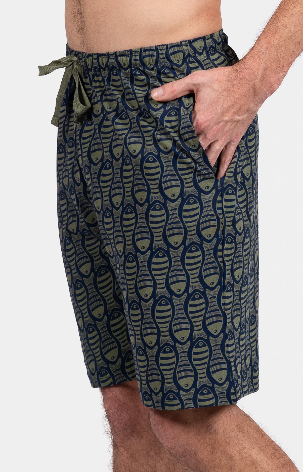 arthur-bob-fish-pyjashort-homme-marine-coton image 4