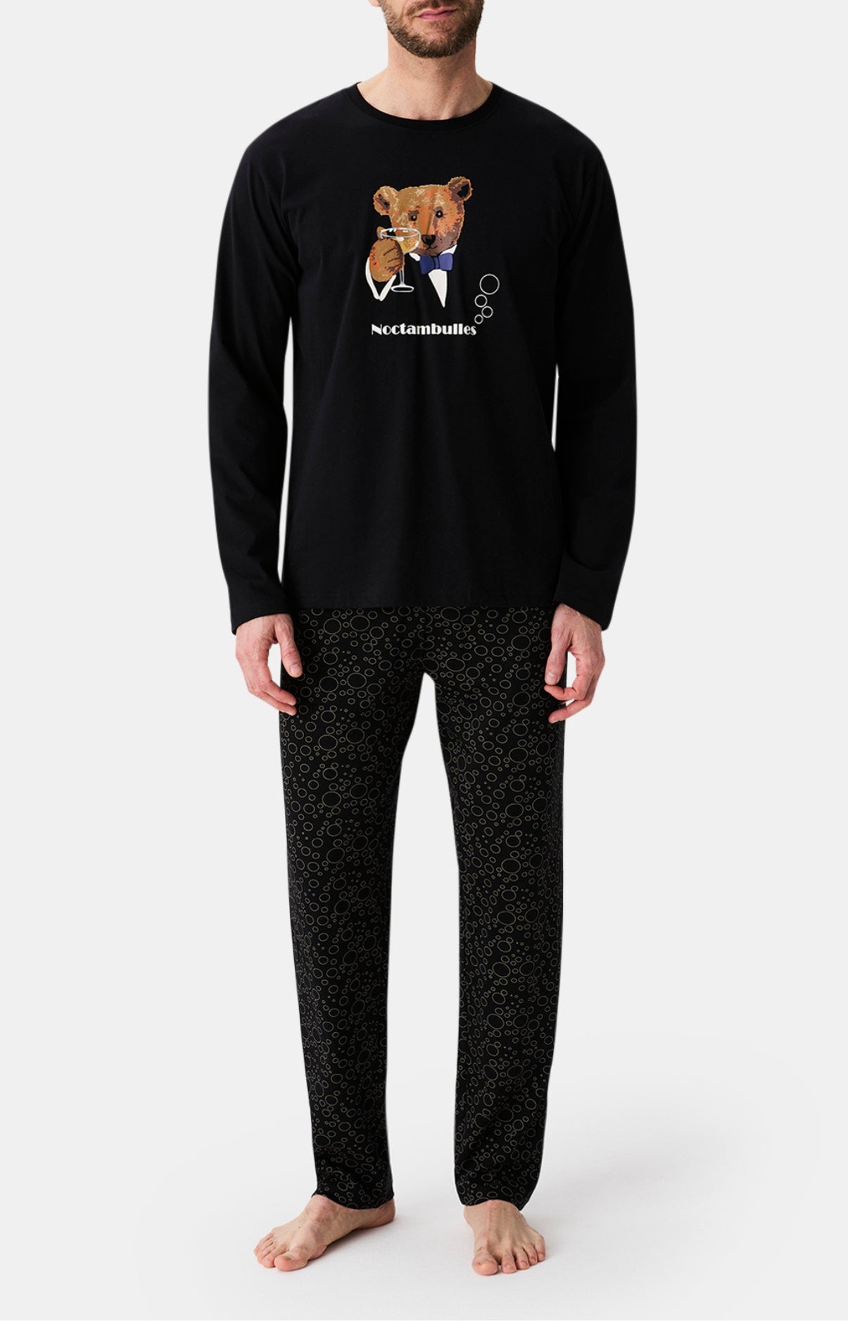 arthur-bob-noctambulles-pyjama-homme-coton-noir image 4