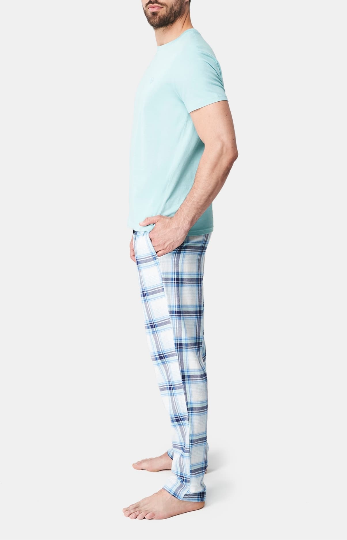 arthur-bob-pantalon-flanelle-carreaux-yale-pyjama-homme-cru image 4