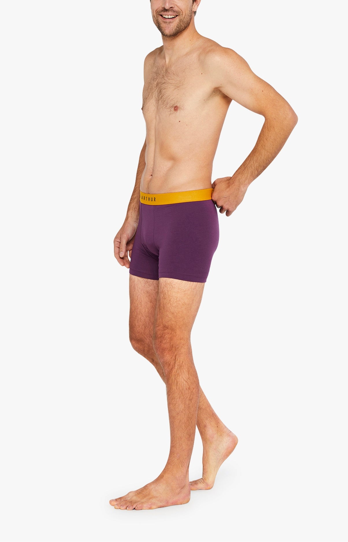 arthur-bob-boxer-coton-aubergine-taille-l-homme image 4