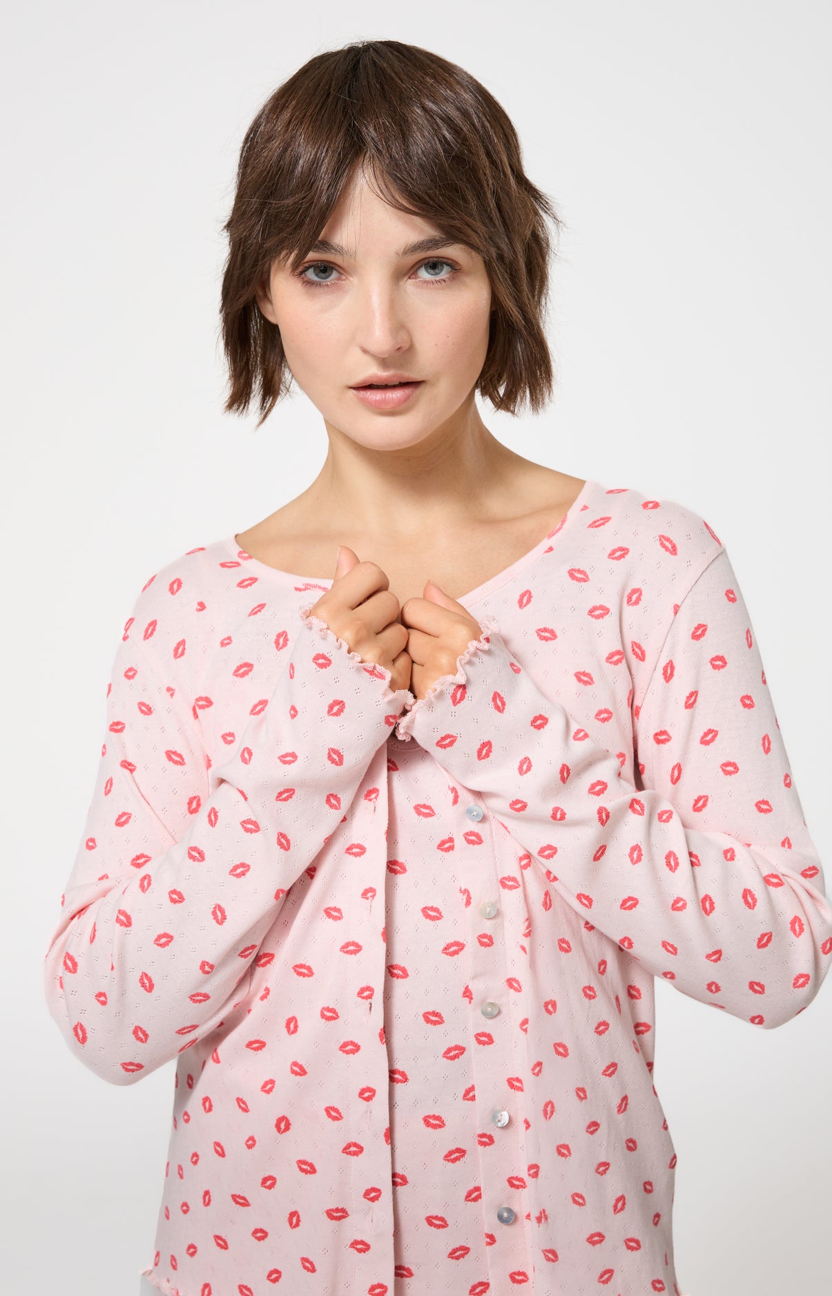 arthur-bob-kiss-pyjashort-femme-nude-3-pi-ces-coton-bio image 5